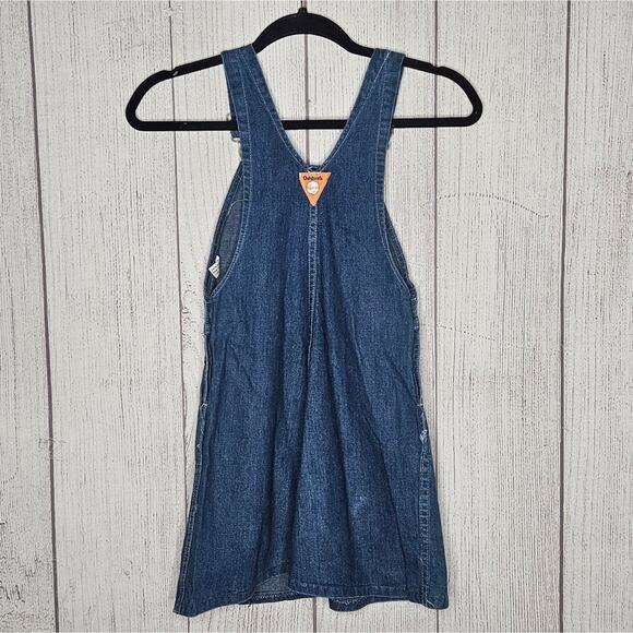 Vintage 70s Darkwash Oshkosh B'gosh Overall Dress, sz approx Med - Picture 4 of 5